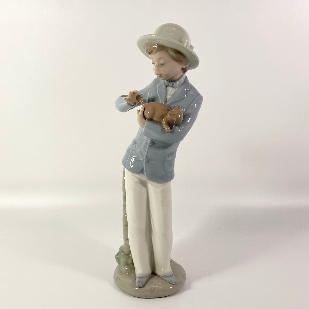 RARE !!!! LLadro Nao Boy with puppy " My Puppy' figurine